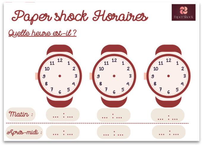 Les horaires